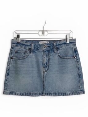 Abercrombie & Fitch Denim Mini Skirt  Woman's sz 25/0 Low Rise Faded 90’s